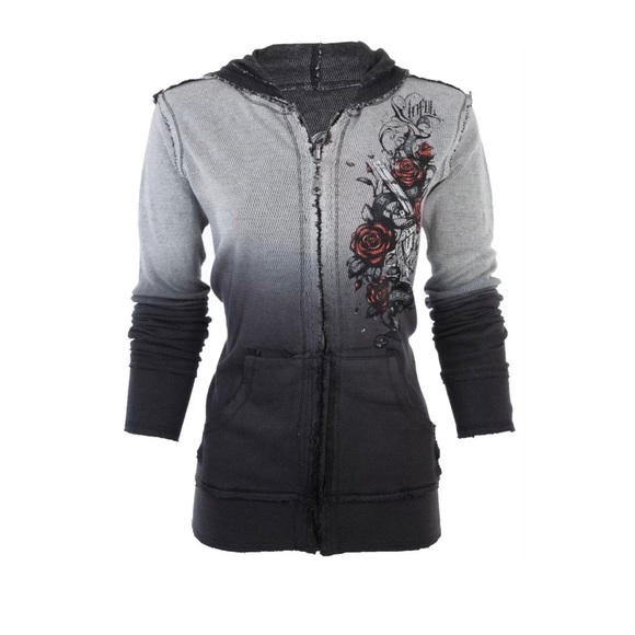 SINFUL AFFLICTION REVERSIBLE Hoodie DARK ROMANCE - Picture 4 of 11